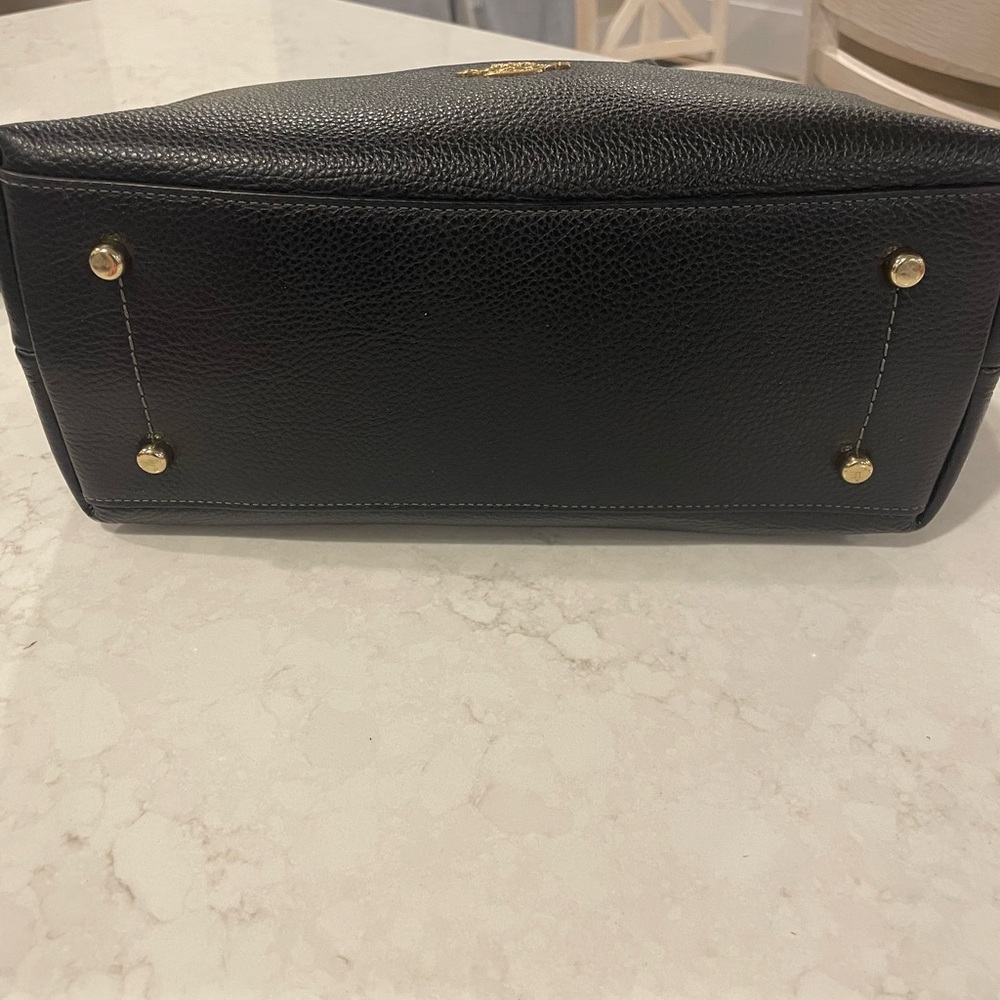 Coach Hanna Carryall Satchel Crossbody Snake-embossed with black pebbled leather - Picture 8 of 14